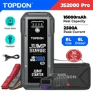 2026 Newest Topdon JS2000 Pro Jump Starter 2500 Amp 16000MAH. Fixed Price $80.00.