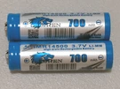2 Button Top Imren 14500 Li-mn 700MAH High Drain Rechargeable Battery 3.7V. Fixed Price $11.25.