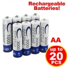20 Aa Rechargeable Battery Nimh 3000MAH 1.2V Bty Blue. Fixed Price $18.40.