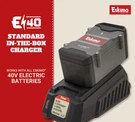 Battery, Amp-hour, 40V Lithium-ion, Gray, 43691 W/eskimo Charger New. Fixed Price $199.99.