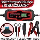 6A 6V/12V Car & Motorcycle Battery Smart Charger, Maintainer, Reconditioner. Fixed Price $47.00.