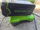 Greenworks 40V 4.0AH Lithium Battery BAF704 + Charger Tested Working. Fixed Price $62.99.