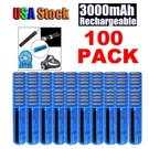 100X18650 Lithium Batteries 3.7V Li-ion Battery For Torch Headlight Rechargeable. Fixed Price $145.98.