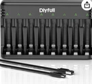 Dlyfull 8 Slot Battery Charger For Ni-mh Ni-cd Aaa Rechargeable Batteries. Fixed Price $18.00.