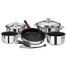 Magma Nesting 10-PC Ss Slate Black Ceramica Cookware #A10-366-2-IND. Fixed Price $409.99.