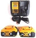 (2) Dewalt DCB205 5.0 Ah Batteries, (1) DCB115 Charger Volt. Fixed Price $124.97.