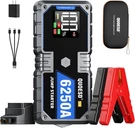 Quoesd 6250A Jump Starter 12V Battery Pack All Gas 9.0L+ Diesel Hd Display. Fixed Price $50.50.