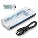Ebl 8-BAY Individual Battery Charger For Aaa Nimh Nicd Rechargeable Batteries. Fixed Price $14.99.