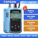 Topdon AB101 Car Battery Tester Cranking Charging Year Warranty. Fixed Price $24.99.