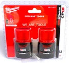 New Twin Pack Milwaukee M12 48-11-2411 (2) 1.5AH Batteries Volt 48-11-2401. Fixed Price $54.97.