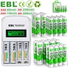 Ebl Aaa Ni-mh Rechargeable Batteries /optional Charger Lot /1100/2300/2800MAH. Fixed Price $27.39.
