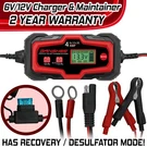 Banshee 6V/12V Car & Motorcycle Battery 4 Amp Smart Charger. Fixed Price $47.59.