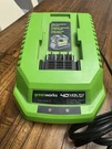 Greenworks 29482 G-max 40V Lithium-ion Battery Charger -green Weed Eater, Blower. Fixed Price $28.00.