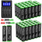 Lot Hiquick Aaa Ni-mh 1.2V Rechargeable Batteries 2800MAH 1100MAH/LCD Charger. Fixed Price $19.49.