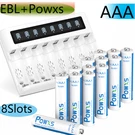 Powxs Aaa Nimh Rechargeable Batteries Pack, Optional 8-SLOT Lcd Charger. Fixed Price $28.59.