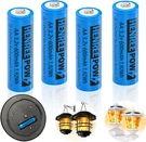 Henreepow Aa 3.2V Solar Rechargeable Batteries, Double 600MAH 1.92WH Life. Fixed Price $16.79.
