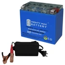Mighty Max YTX20L-BS Gel Replaces Apex APX20L-BS Powersports + 12V 4AMP Charger. Fixed Price $79.99.