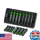 Bevigor 8 Bay Smart Battery Charger With & Aaa Rechargeable Batteries, Pcs. Fixed Price $50.13.