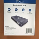 Halo Rapidpack 20K Power Bank 20,000MAH Digital Display Usb-c HAL-PBK-0028. Fixed Price $35.00.
