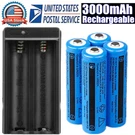 4PC 3000MAH 3.7V Rechargeable Li-ion Batteries Multipurpose Battery+dual Charger. Fixed Price $11.30.