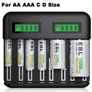 Ebl 8-SLOT Lcd Usb Battery Charger For Aaa Size Rechargeable Batteries. Fixed Price $17.59.