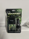 Vivitar Vpower Compact Battery Charger With 4 Aa Batteries. Fixed Price $14.00.