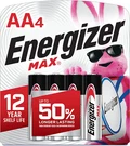 Aa Batteries, Max Double Battery Alkaline, 4 Count. Fixed Price $7.11.