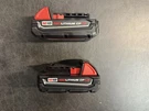 Milwaukee 48-11-1815 M18 Battery 1.5AH Redlithium 2 Pack Oem -new-. Fixed Price $45.00.