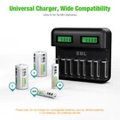 Ebl Universal Lcd Smart Battery Charger 8 Bay Usb For Ni-mh Aaa. Fixed Price $17.99.
