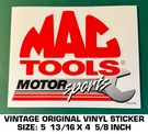 Mac Tools Motorsports Vintage Original Vinyl Decal Sticker-automotive-american. Fixed Price $7.23.