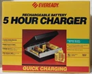 Vtg Eveready Rechargeable Battery 5 Hour Charger Quick Charging Model FCC8-PA. Fixed Price $18.95.